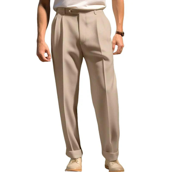 Casual Solid Color Comfortable Straight Suit Pants