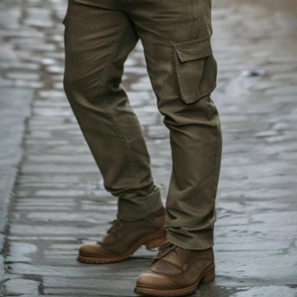 Retro Casual Slim Fit Multi-Pocket Cargo Pants