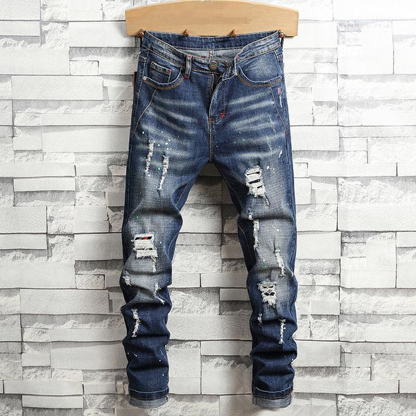 Ripped Stretch Slim Jeans