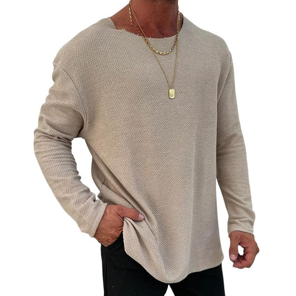 Retro Casual Printed Round Neck Long Sleeve T-Shirt