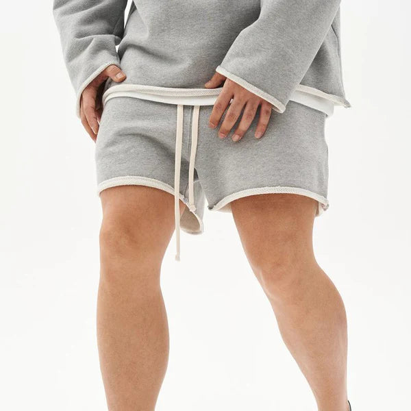 Washed Raw Edge Loose Fit Shorts