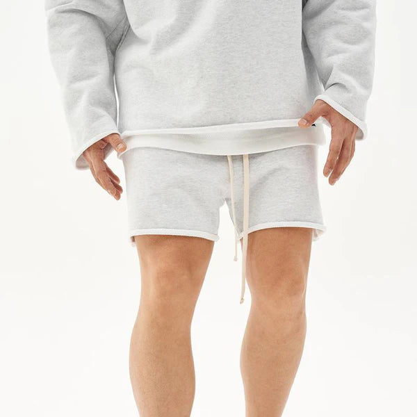 Washed Raw Edge Loose Fit Shorts