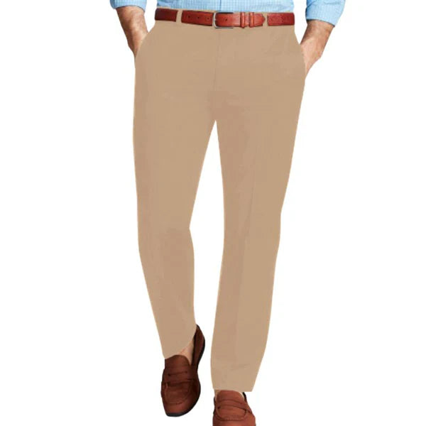 Casual Solid Color Straight Slim Suit Pants