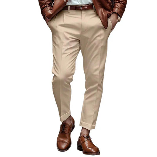 Solid Color Comfortable Straight Suit Pants