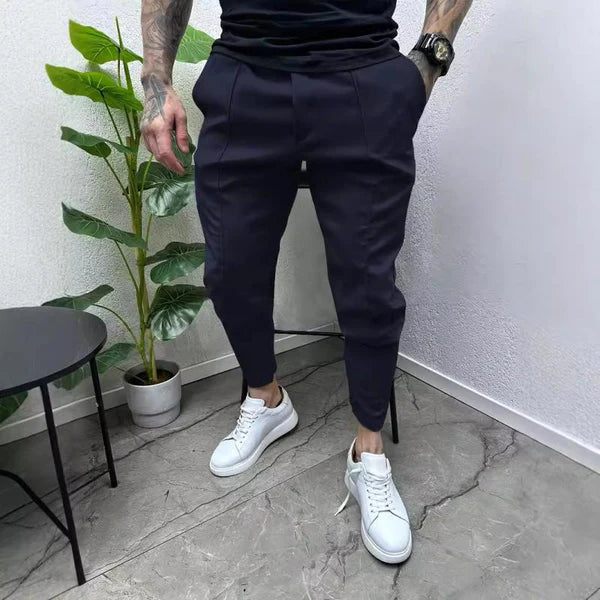 Casual Solid Color Drawstring Pants