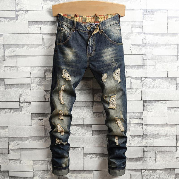 Ripped Stretch Slim Jeans