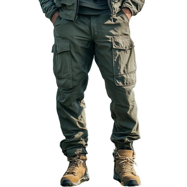 Solid Color Multi-pocket Cargo Pants