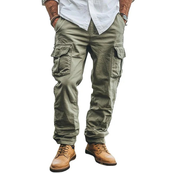 Solid Color Multi-pocket Cargo Pants