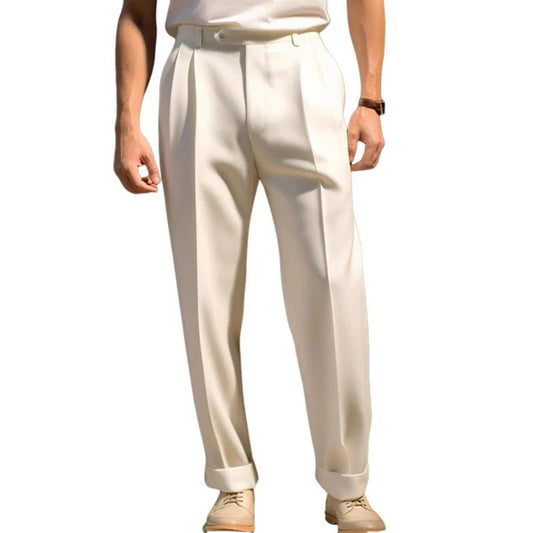 Casual Solid Color Comfortable Straight Suit Pants