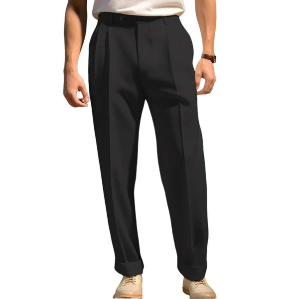 Casual Solid Color Comfortable Straight Suit Pants