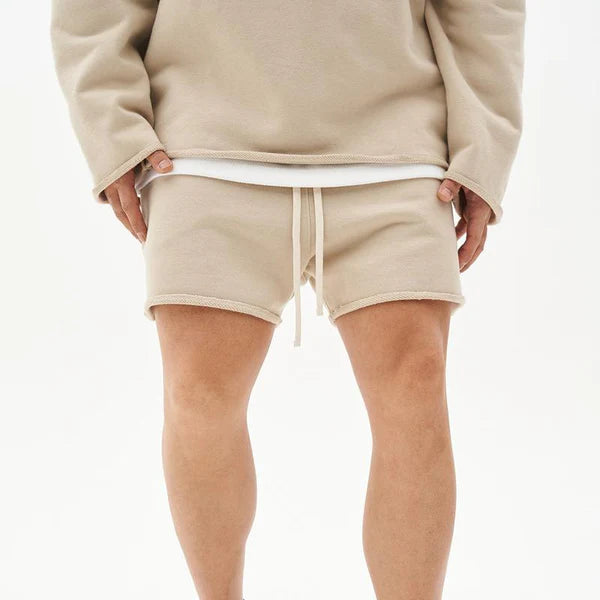 Washed Raw Edge Loose Fit Shorts