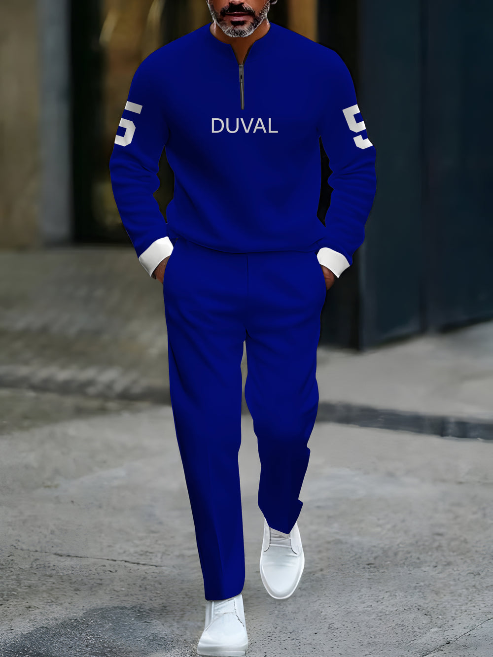 Long Sleeve Zipper Two-piece Set - DUVAL