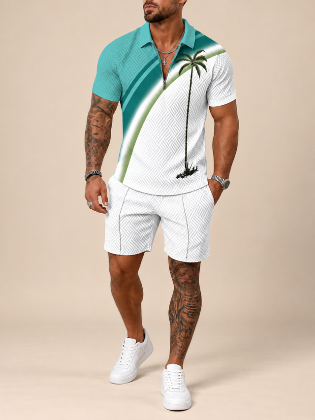 Tropicana Polo Shirt And Shorts Co-Ord