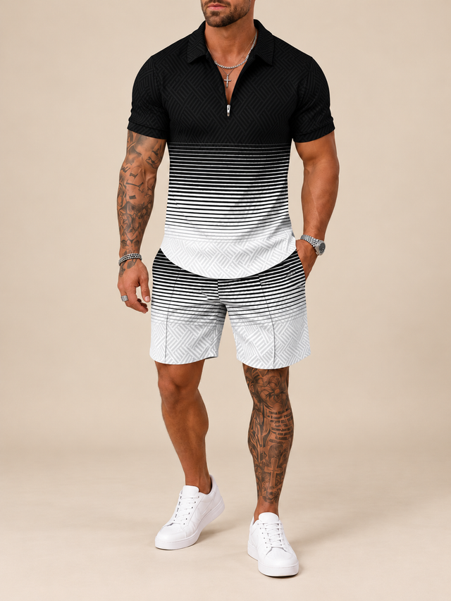 Darkness Polo Shirt And Shorts Co-Ord