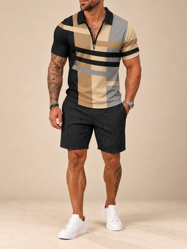 Jubal Polo Shirt And Shorts Co-Ord