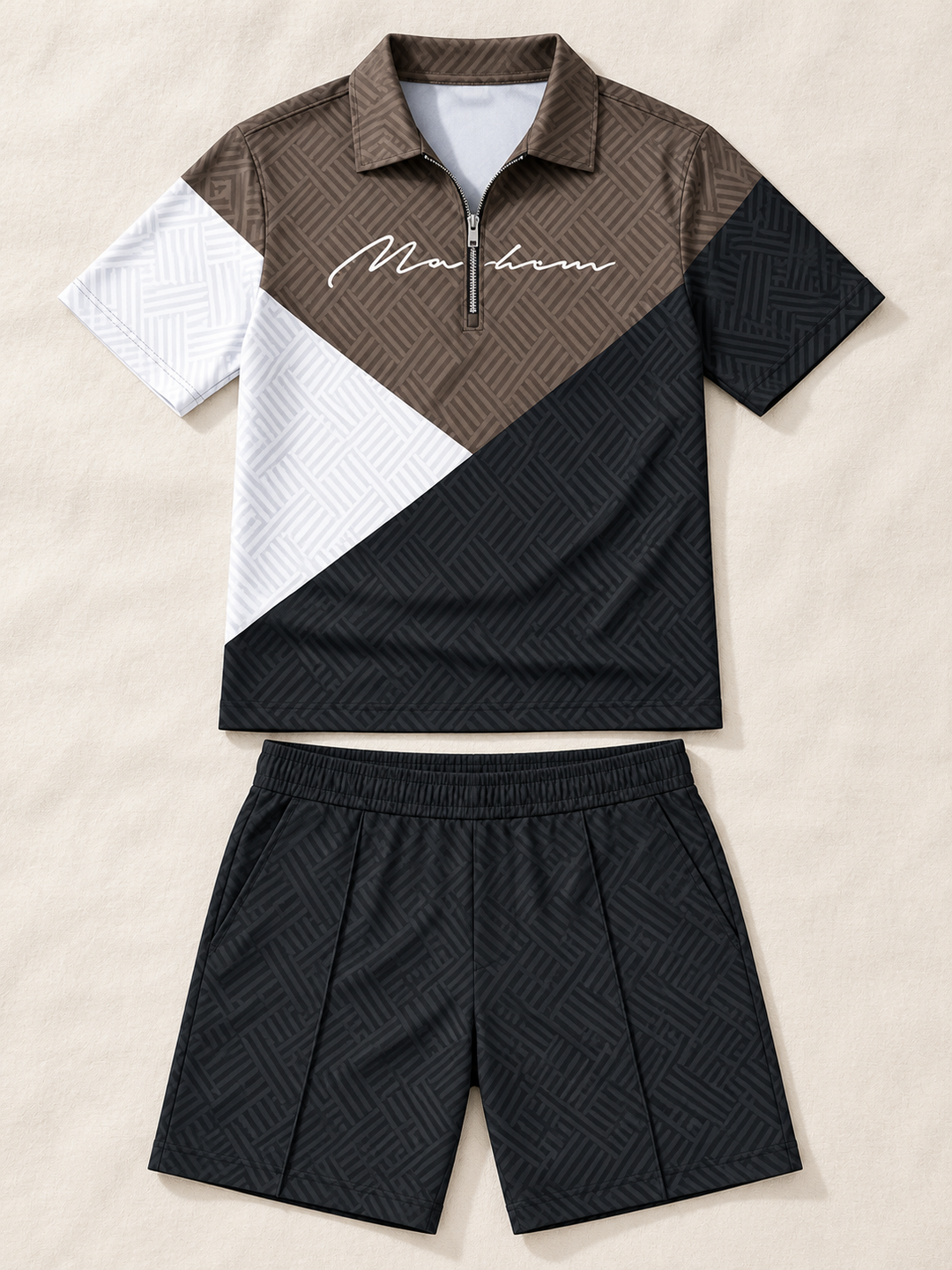Vanguard Polo Shirt And Shorts Co-Ord – flat lay