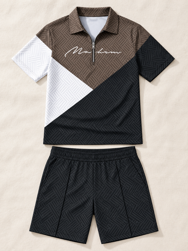 Vanguard Polo Shirt And Shorts Co-Ord – flat lay