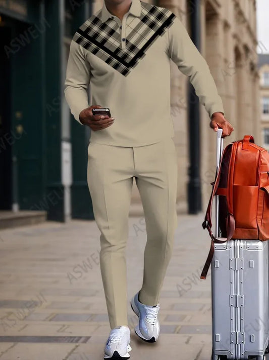 Long Sleeve Zipper Two-piece Set