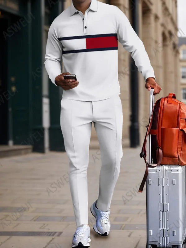 Long Sleeve Zipper Two-piece Set - DUVAL