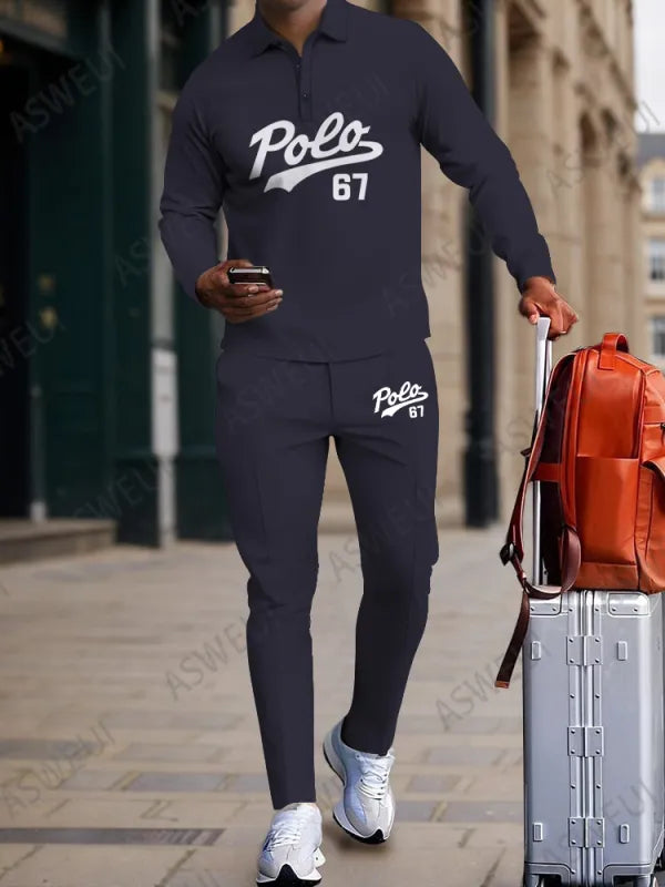 Long Sleeve Zipper Two-piece Set - DUVAL
