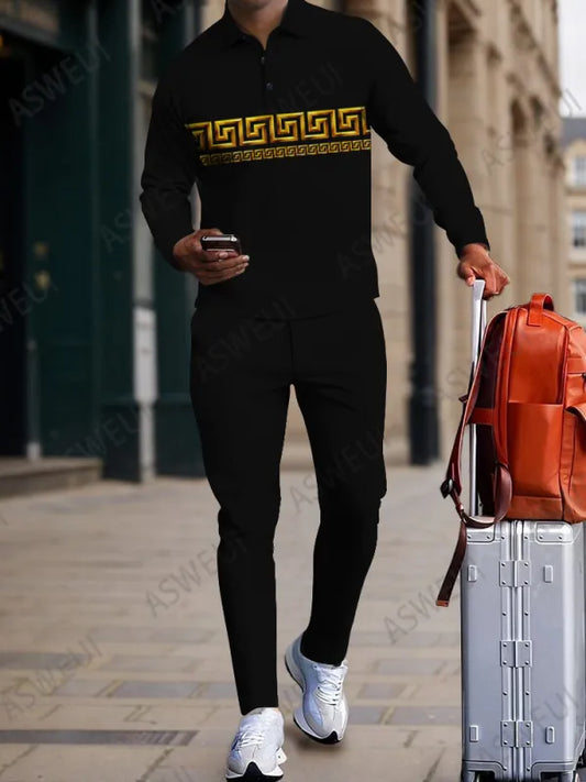 Long Sleeve Zipper Two-piece Set