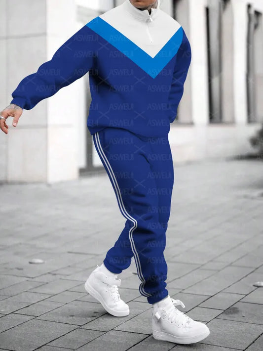 Long Sleeve Zipper Two-piece Set