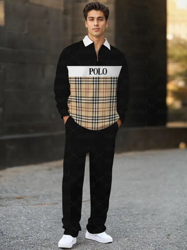 Long Sleeve Zipper Two-piece Set - DUVAL