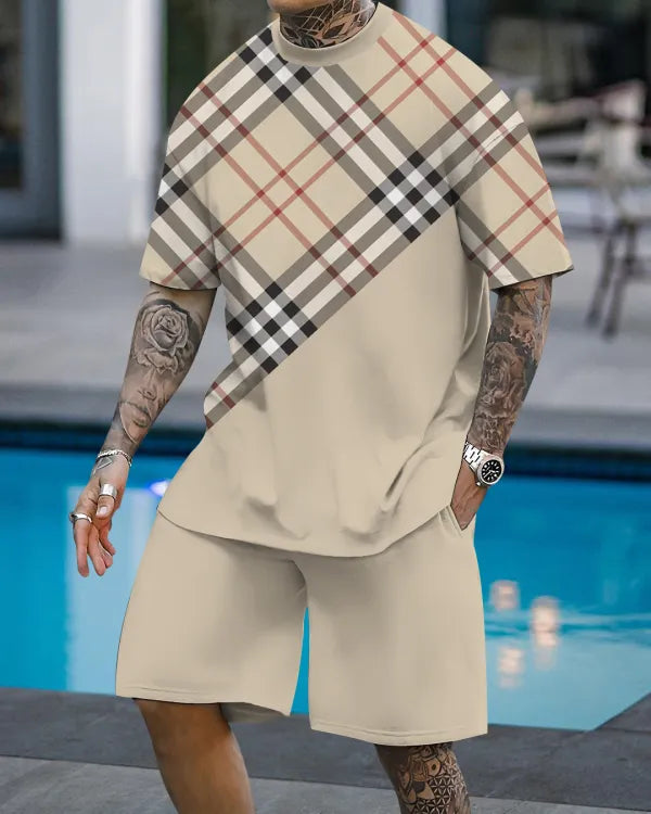 Short Sleeve Casual Two-piece Set - DUVAL