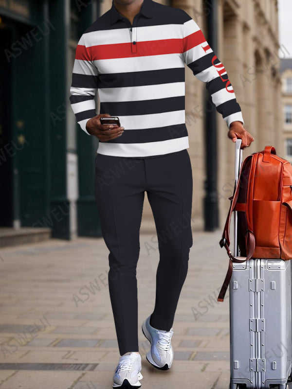 Long Sleeve Zipper Two-piece Set - DUVAL