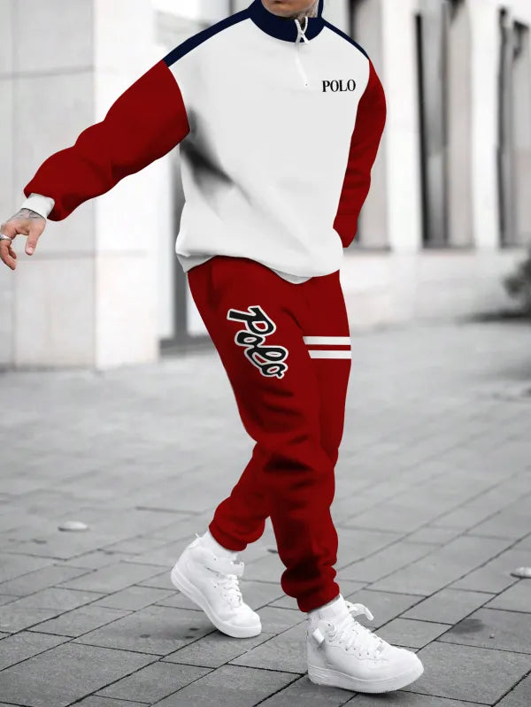 Long Sleeve Zipper Two-piece Set