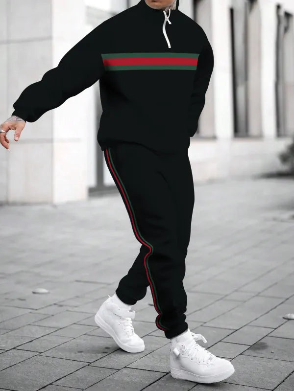 Long Sleeve Zipper Two-piece Set - DUVAL