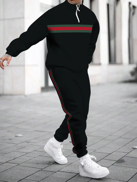 Relaxed Zipper Long Sleeve Two Piece Set