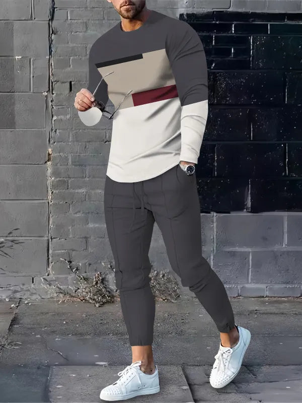 Long Sleeve Casual Two-piece Set - DUVAL