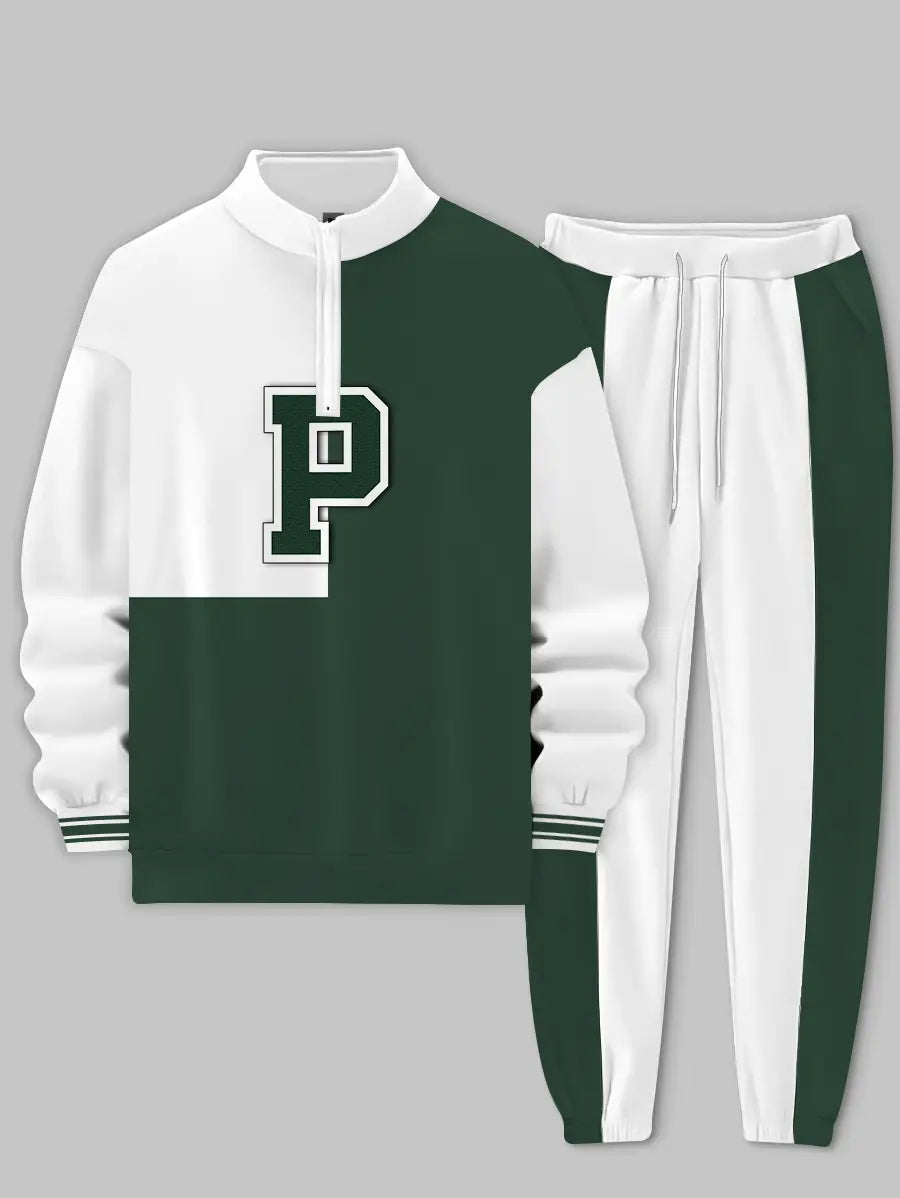 Relaxed Zipper Long Sleeve Two Piece Set - DUVAL