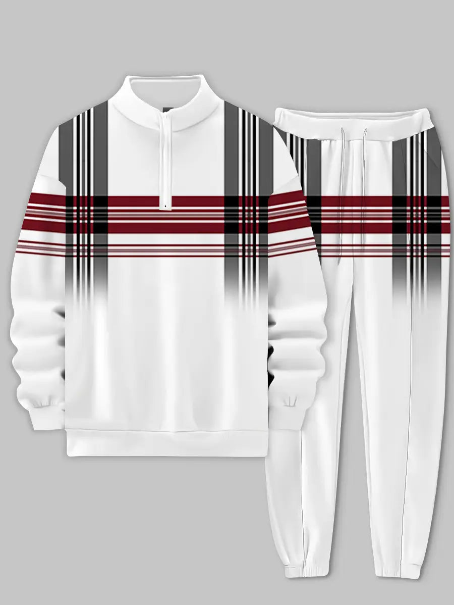 Relaxed Zipper Long Sleeve Two Piece Set - DUVAL
