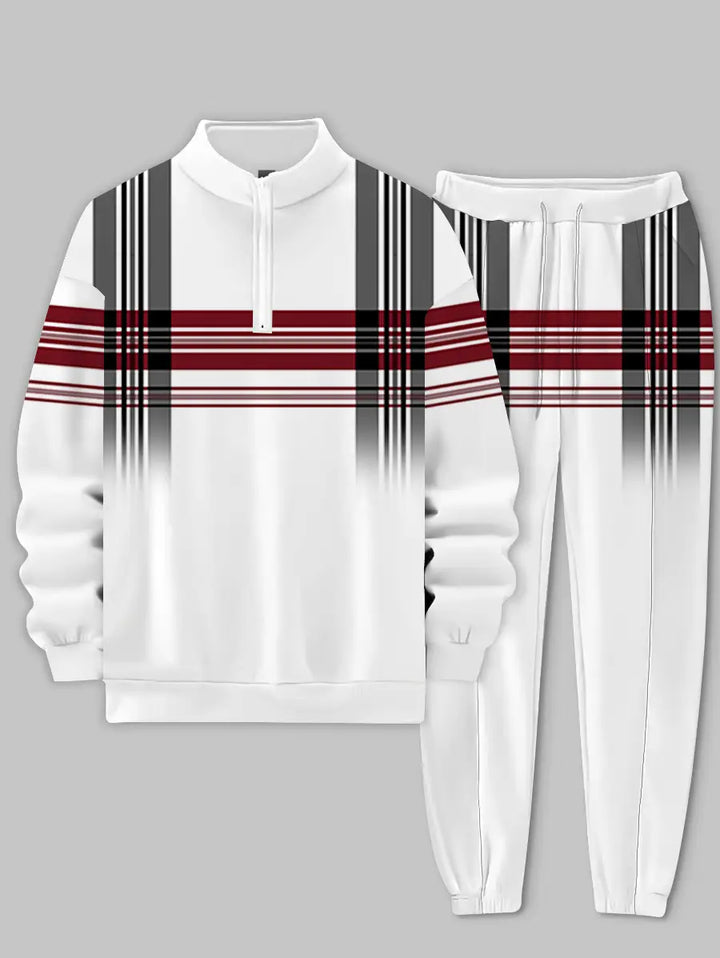 Relaxed Zipper Long Sleeve Two Piece Set - DUVAL