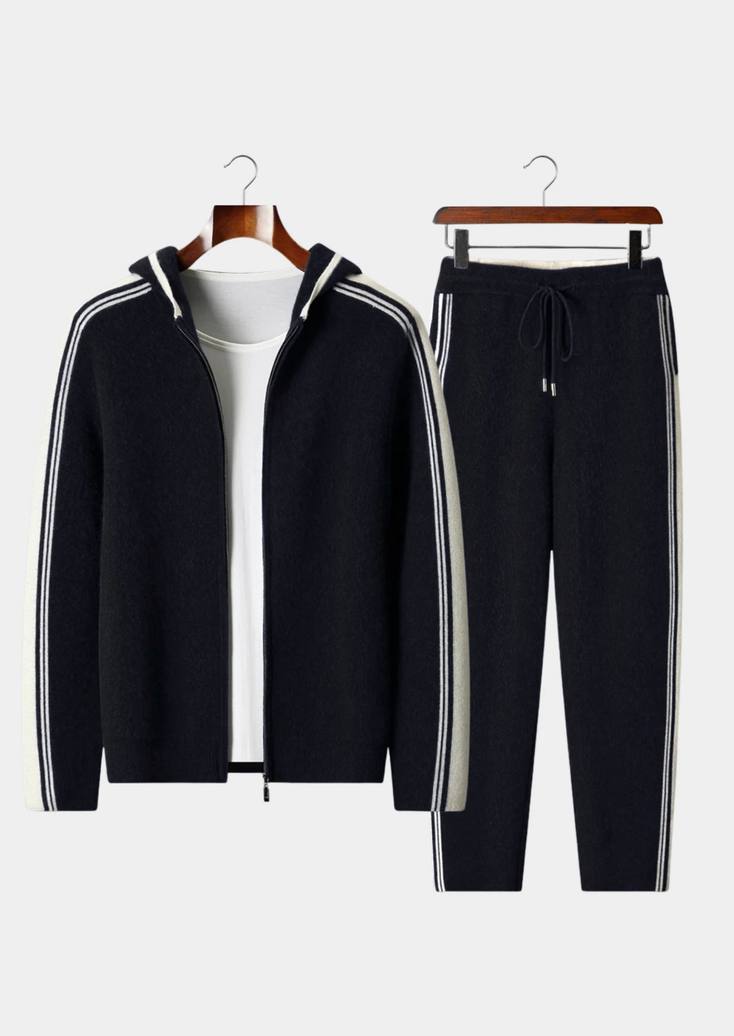 Pure Extra-Fine Merino Wool Black Damien Set