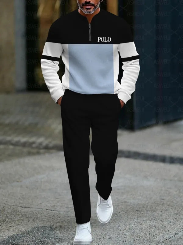 Long Sleeve Zipper Two-piece Set - DUVAL