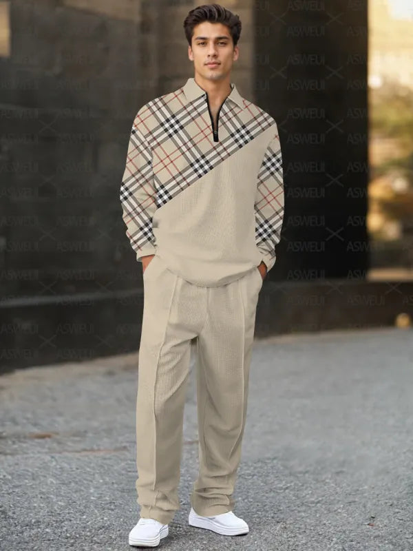 Long Sleeve Zipper Two-piece Set - DUVAL