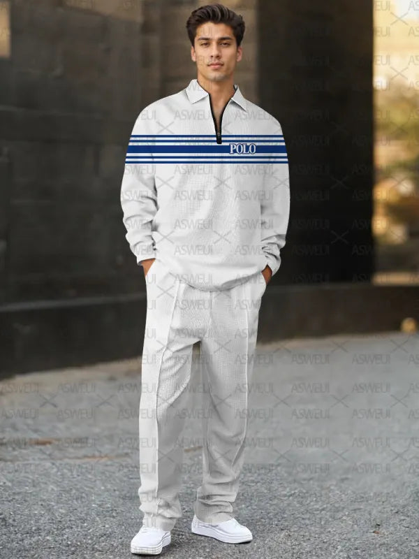 Long Sleeve Zipper Two-piece Set - DUVAL