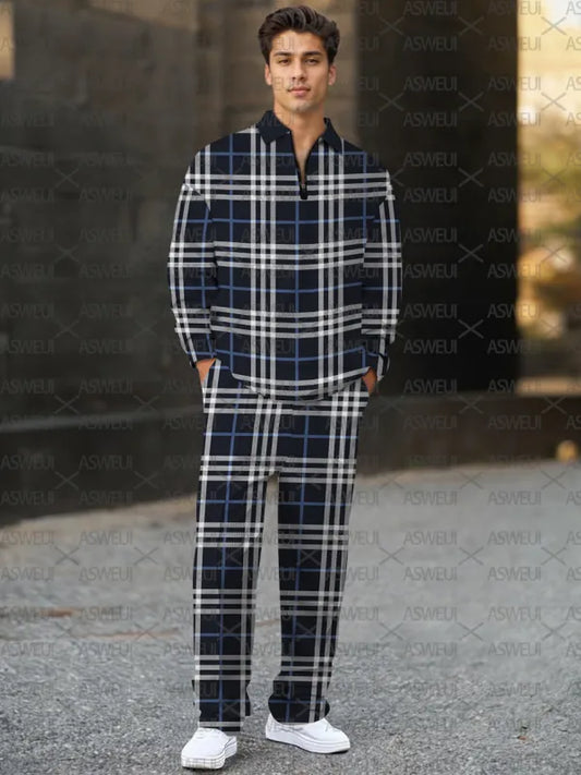 Long Sleeve Zipper Two-piece Set