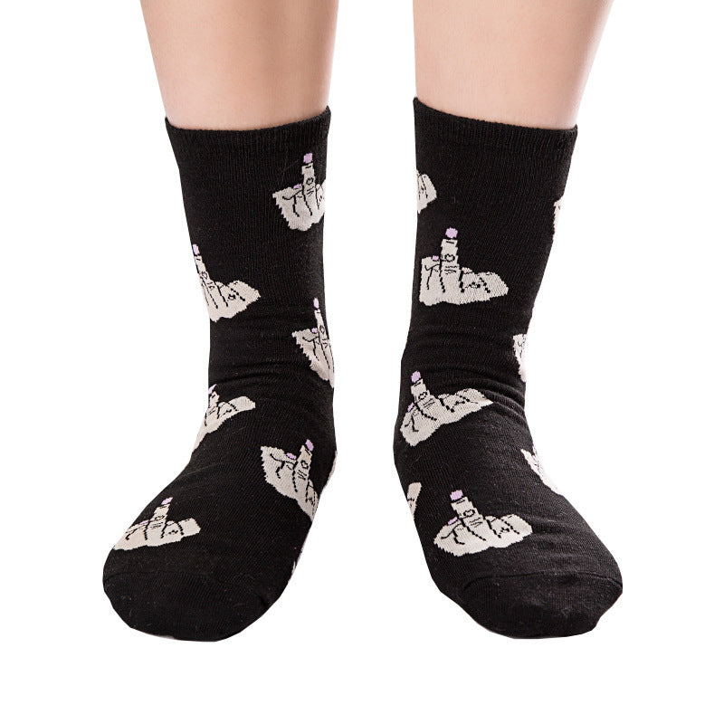 Fashion Printed Mid-tube Knitted Socks