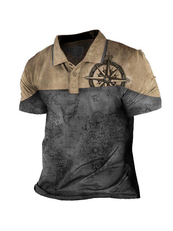 Nautical Map Vintage Print Men's T-Shirt