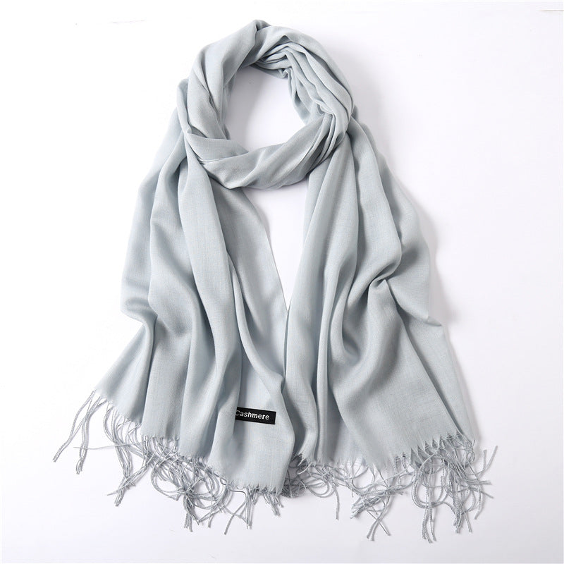 Classic Solid Color Cashmere Scarf