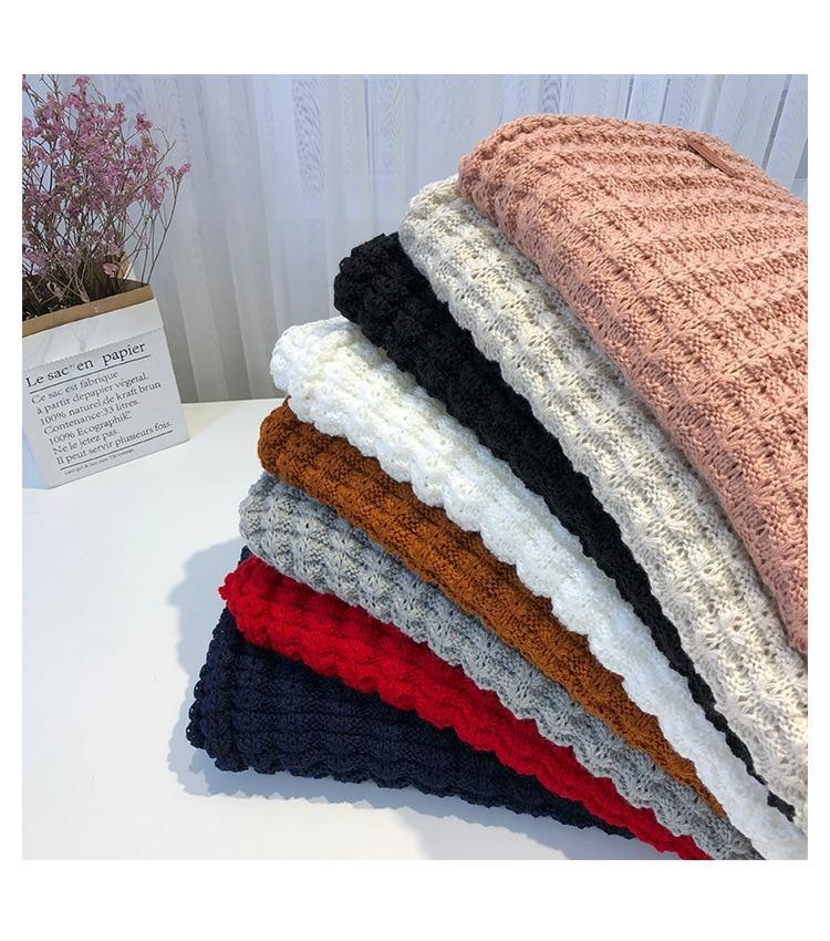 New Winter Knitted Scarf Fashion Women Warm Pashmina Thickened Wool Scarf