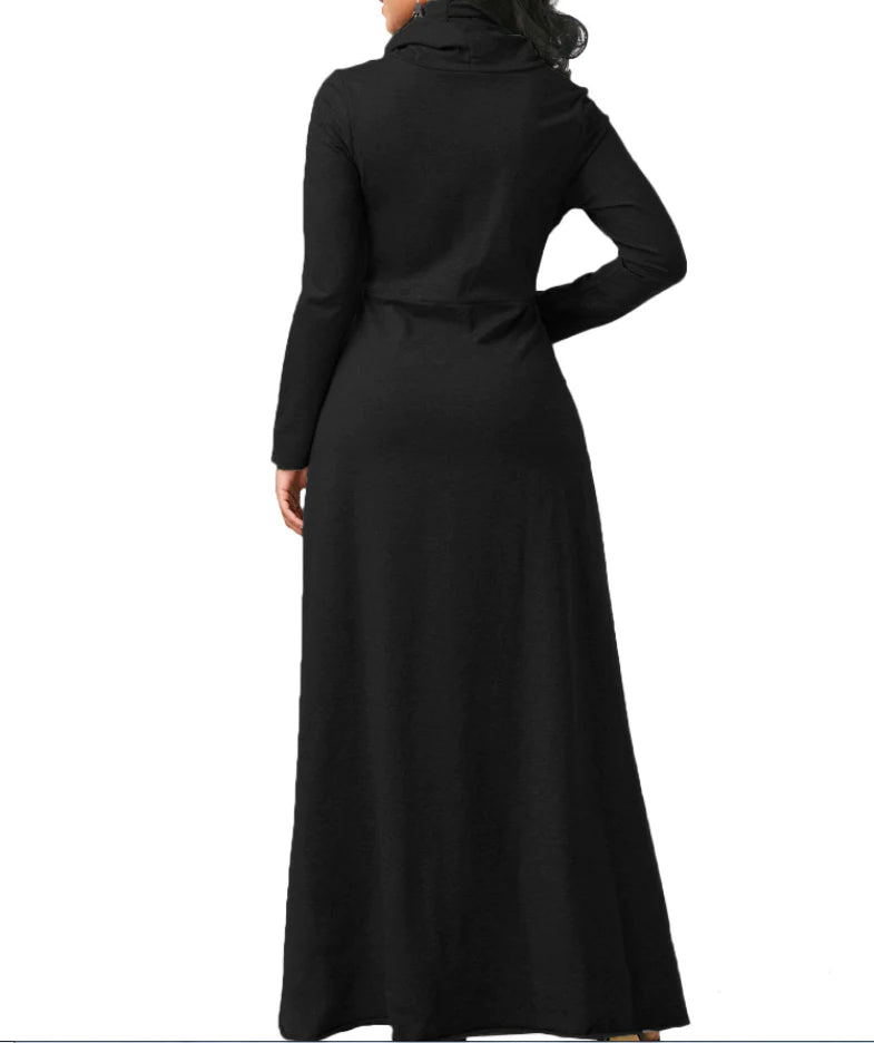 Simple Swing Hoodie Maxi Dress