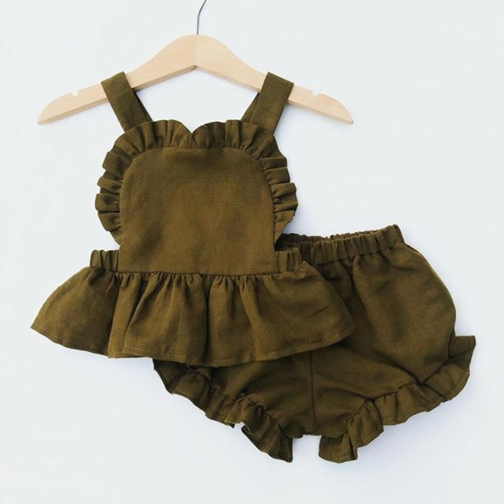 Summer children's flying sleeve two piece set