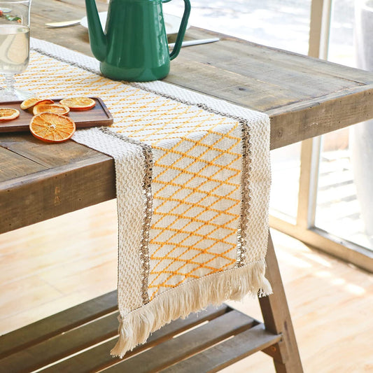 Cotton hemp tassel strip cloth cotton thread table flag