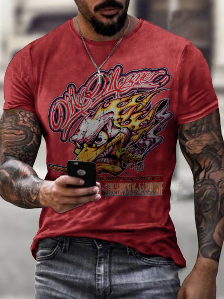 Men's Horsepower Printed Fashion T-Shirt - DUVAL