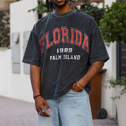 Retro Oversized FLORIDA Men's T-Shirt - DUVAL